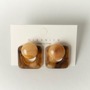 Funky chunky acrylic earrings